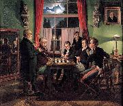 Johann Erdmann Hummel Chess Players oil painting picture wholesale